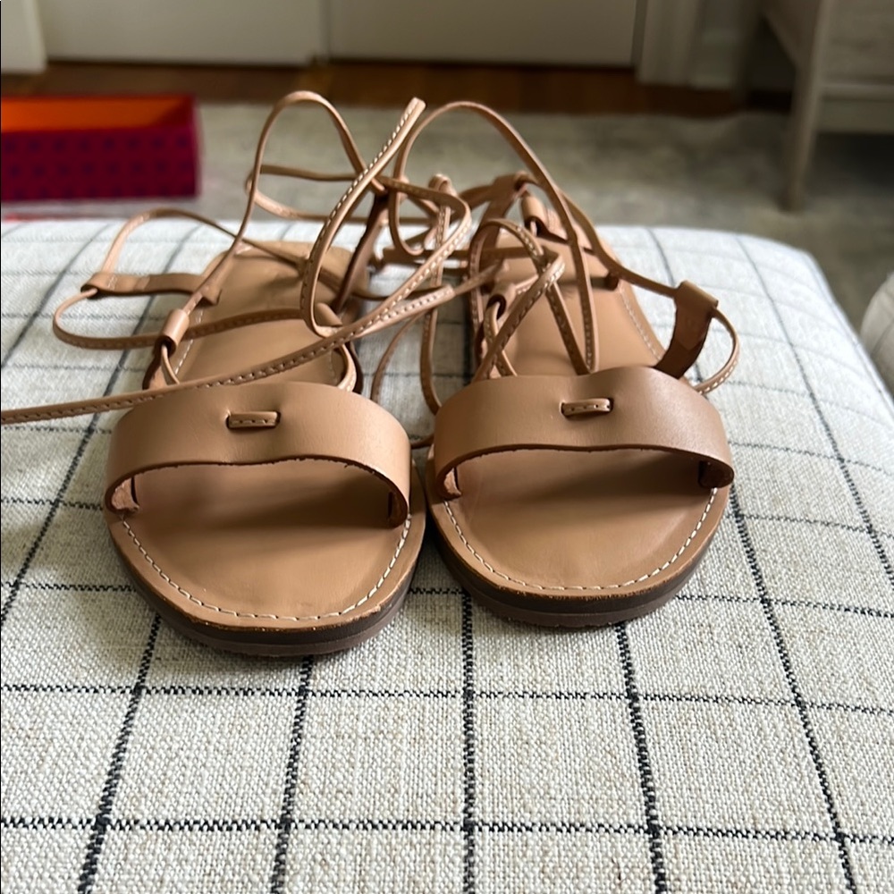 Madewell wrap sandals, size 6, NWOT, never worn